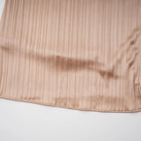 Nicoletta Gold Glossy Pleated Corset Maxi Dress