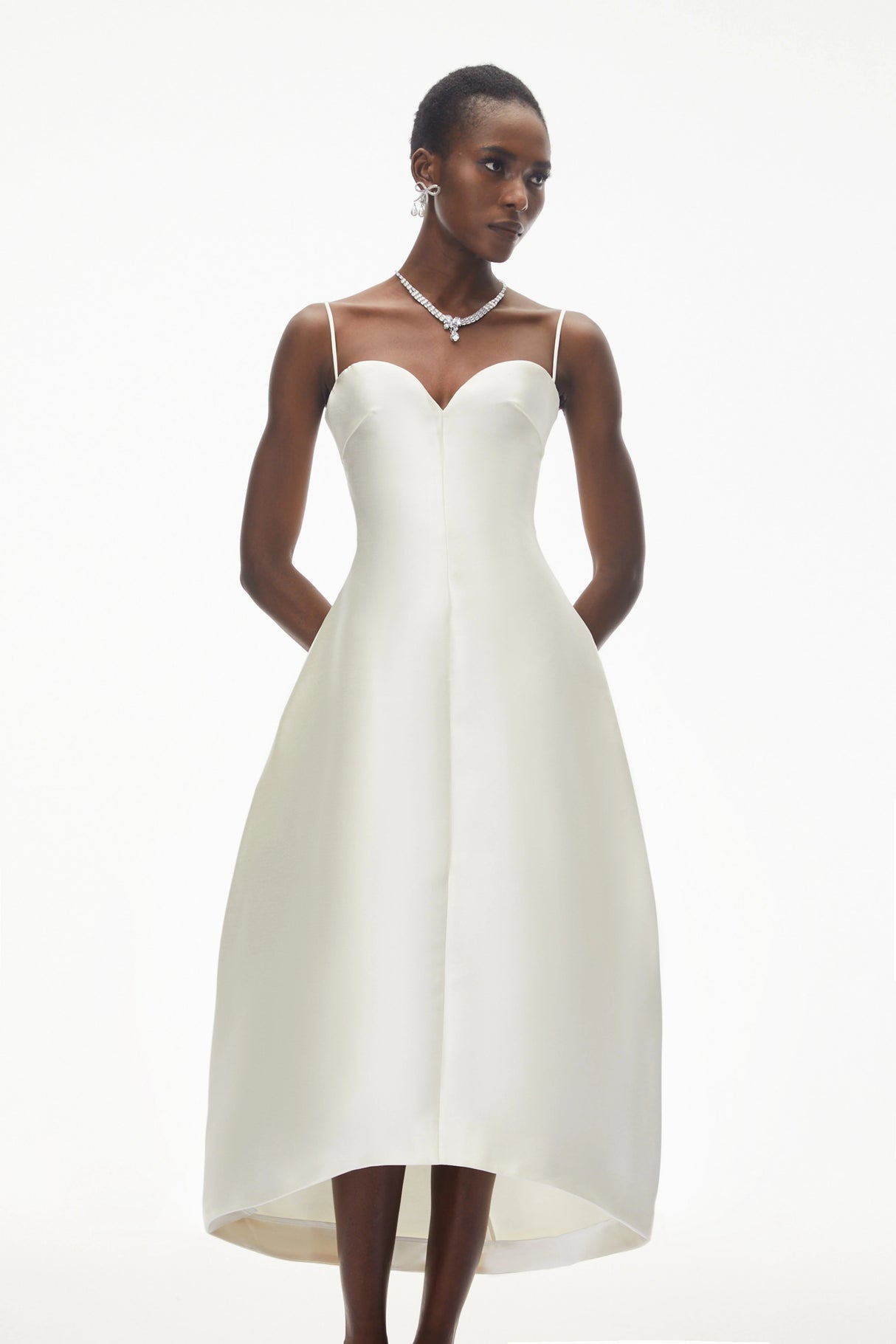 Nimue Ivory Sweetheart Midi Dress