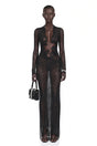 Noemie Black Lace Maxi Dress with CutOuts