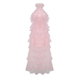 Nonchalante Pink Tiered Halterneck Maxi Dress
