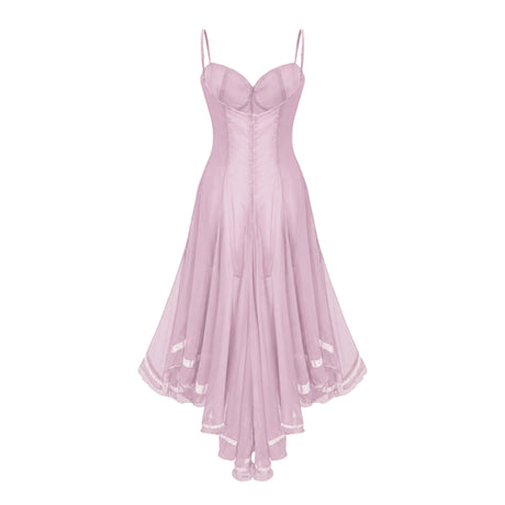 Carlotta Midi Dress Pink Asymmetrical