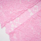 Nuria Pink Ribbon Detail Floral Lace Midi Dress