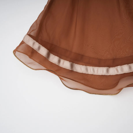 Armanda Midi Dress Rust Brown Asymmetrical