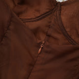 Nuria Rust Brown Asymmetrical Midi Dress