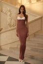 Octavie Purple Pleated Corset Maxi Dress