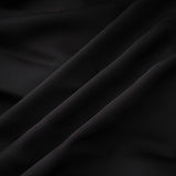 Olesya Black Ruched Mini Dress with Lace Panels