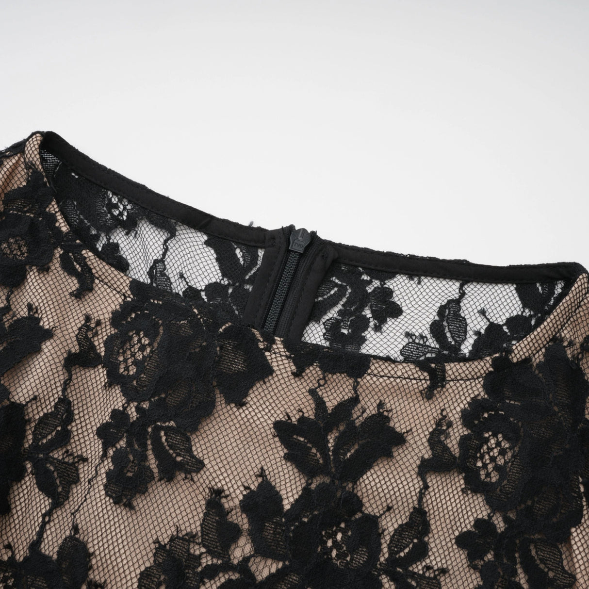Olesya Black Semi Sheer Lace Maxi Dress