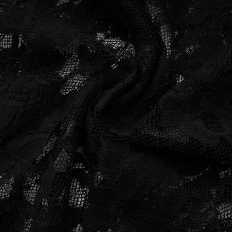 Olesya Black Semi Sheer Lace Maxi Dress