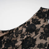 Olesya Black Semi Sheer Lace Maxi Dress