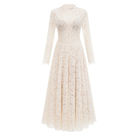 Tullia Ivory Lace Maxi Gown