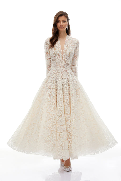 Tullia Ivory Lace Maxi Gown