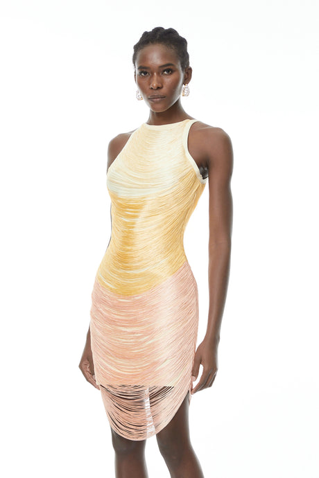 Melanie Mini Dress Yellow Ombre