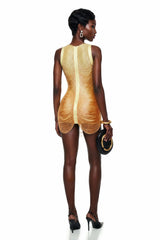 Ondine Yellow Ombre Mini Dress