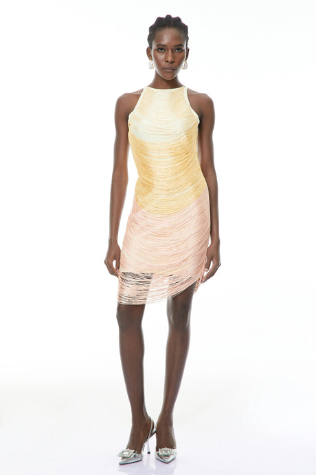 Melanie Mini Dress Yellow Ombre