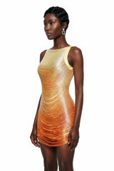 Ondine Yellow Ombre Mini Dress