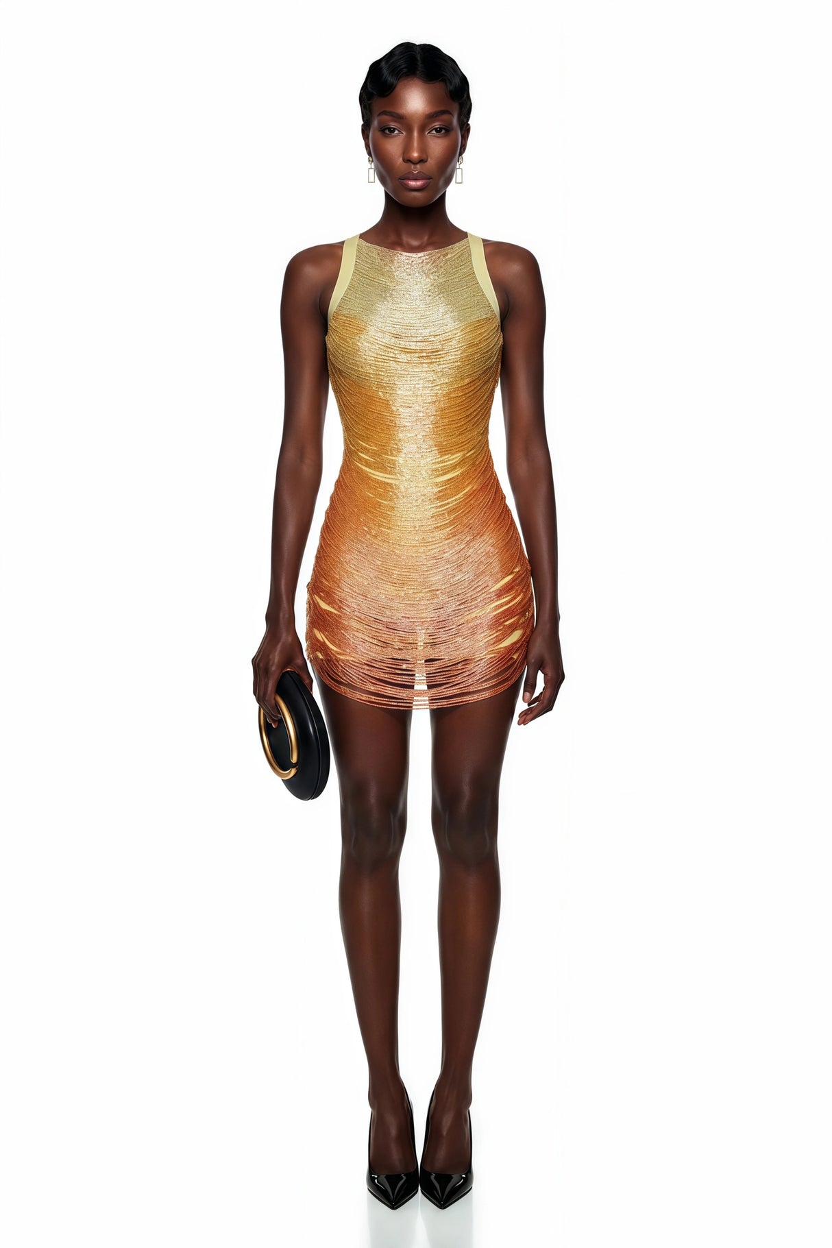 Ondine Yellow Ombre Mini Dress