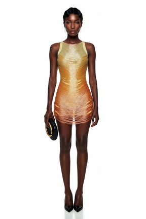Ondine Yellow Ombre Mini Dress