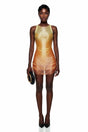 Ondine Yellow Ombre Mini Dress