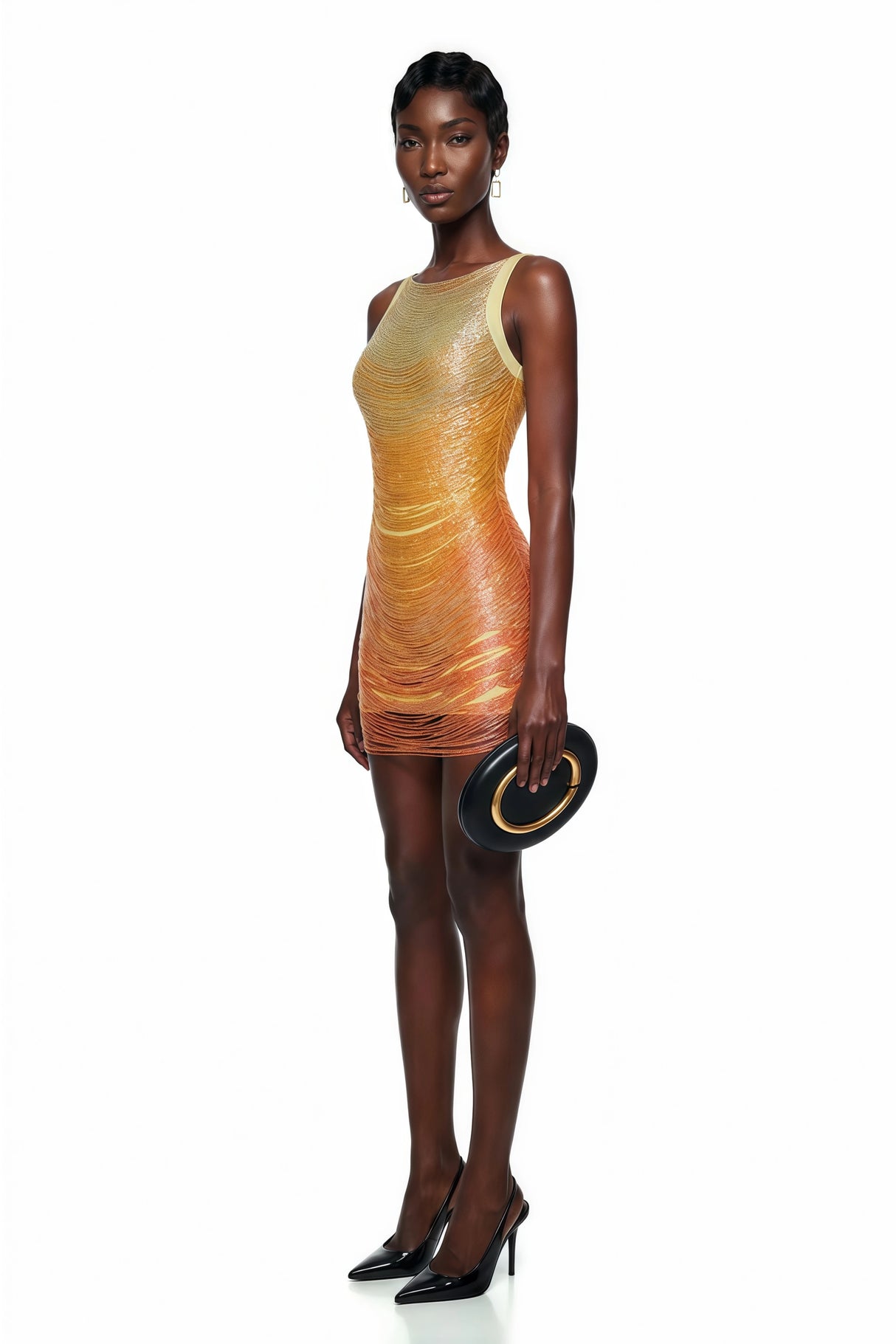 Ondine Yellow Ombre Mini Dress