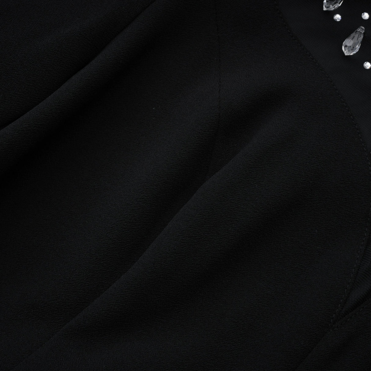 Oona Black Embellished Flared Maxi Gown