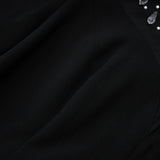 Oona Black Embellished Flared Maxi Gown
