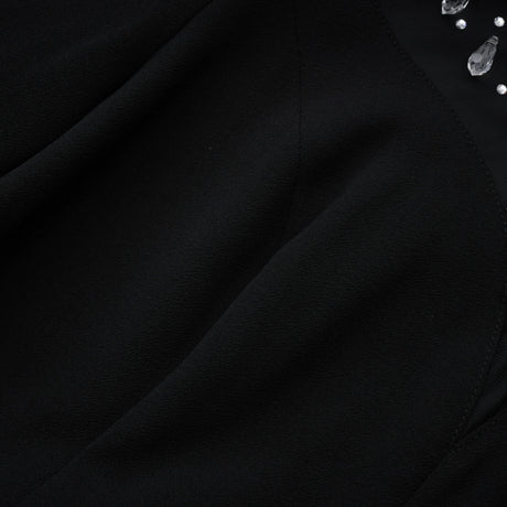 Dorotea Black Embellished Flared Maxi Gown