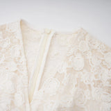 Oona White Floral Lace Pencil Midi Dress