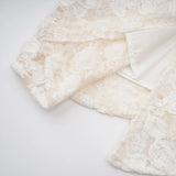 Oona White Floral Lace Pencil Midi Dress