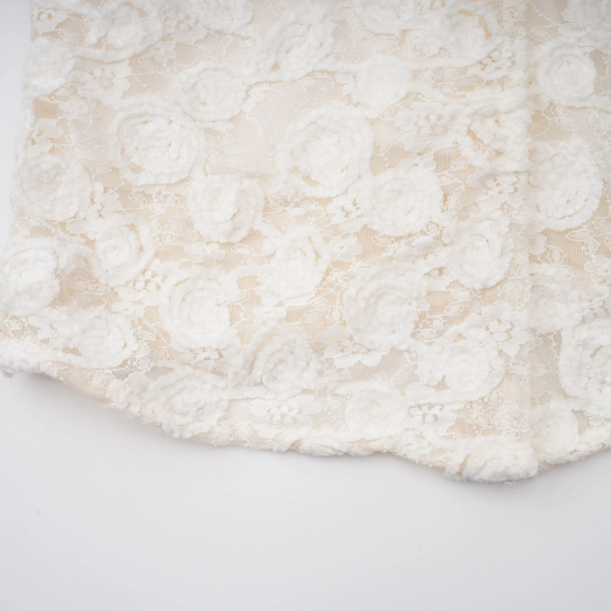 Oona White Floral Lace Pencil Midi Dress