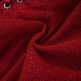 Orabelle Red Brilliance Drop Shiny Dress