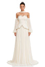 Oriane White Off Shoulder Puff Sleeve Maxi Dress