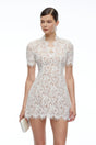 Orinthia White VNeck Lace Mini Dress
