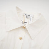 Orlane White CinchedWaist Pleated Mini Shirt Dress