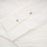 Orlane White CinchedWaist Pleated Mini Shirt Dress