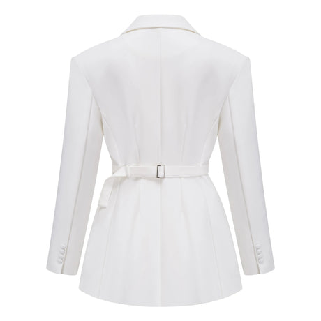 Elaina Mini Dress White Double Breasted Blazer