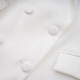 Osanne White Double Breasted Blazer Mini Dress