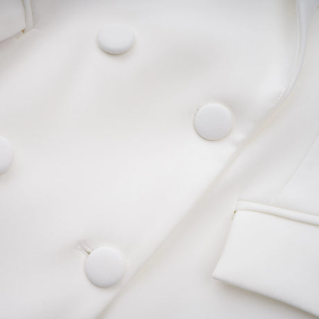 Elaina Mini Dress White Double Breasted Blazer