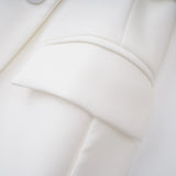 Osanne White Double Breasted Blazer Mini Dress