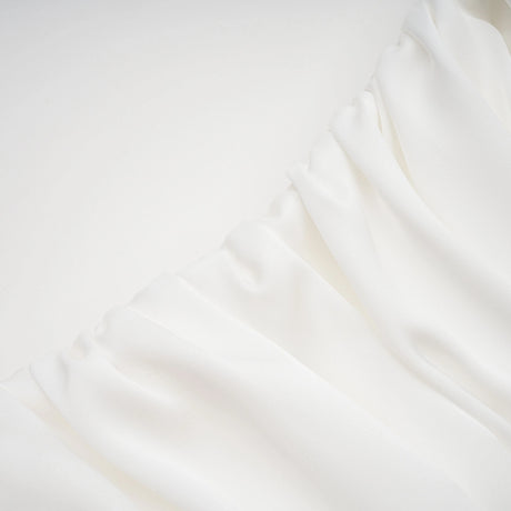 Miriana Maxi Dress White Pleated Glossy & Cape Set