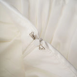 Palesa White Pleated Glossy Maxi Dress  Cape Set