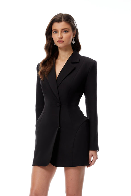 Gianna Dress Black Structured Mini Blazer
