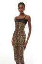Pamela Brown Leopard Sequin Embellished Midi Dress