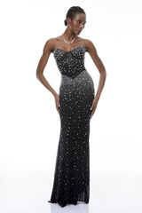 Parker Black Embellished Mermaid Maxi Dress