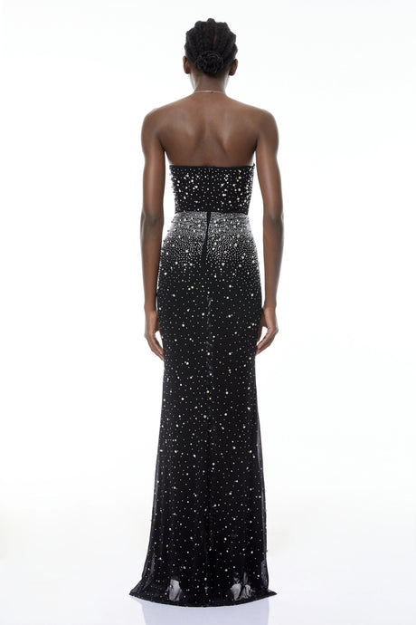 Maia Maxi Dress Black Embellished Mermaid