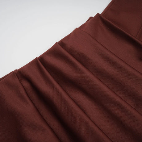 Paulette Brown Ruched Bodycon Mini Dress
