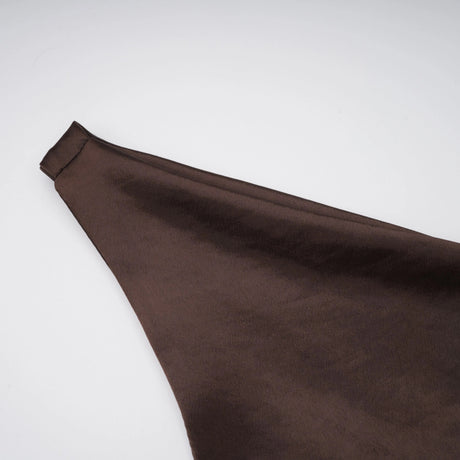 Landry Mini Dress Brown One Shoulder Satin