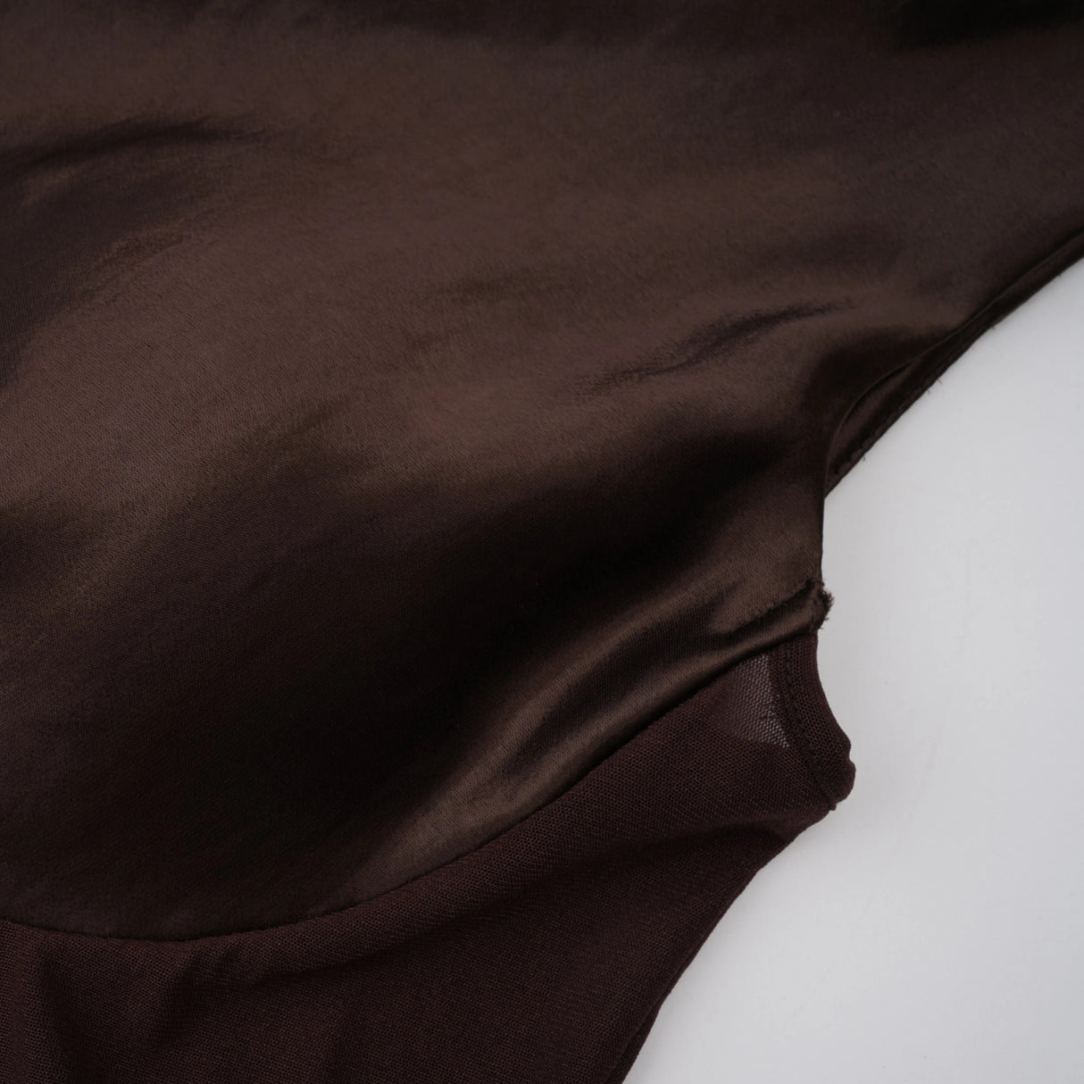 Pernilla Brown One Shoulder Satin Mini Dress
