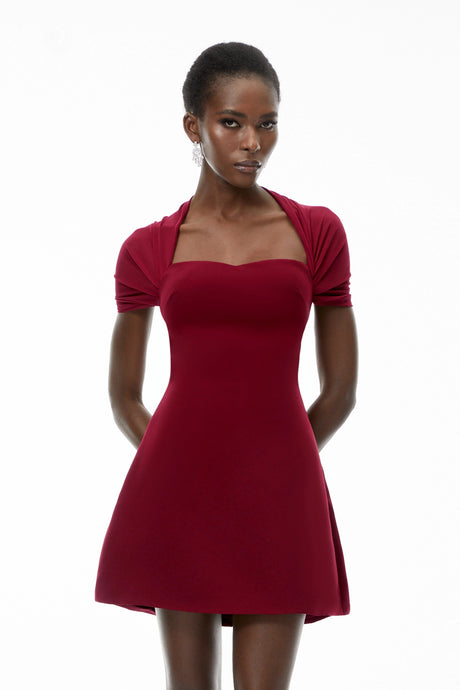 Morgan Mini Dress Red Sweetheart Neckline