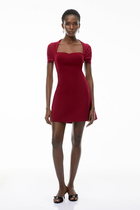 Morgan Mini Dress Red Sweetheart Neckline