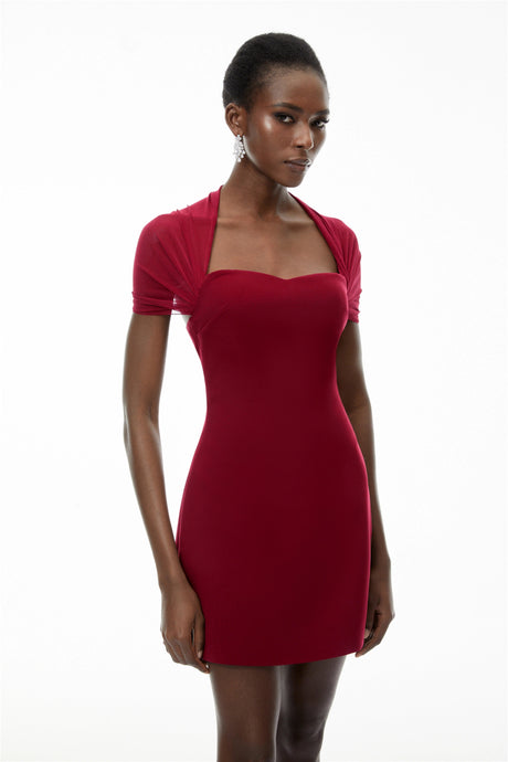 Morgan Mini Dress Red Sweetheart Neckline